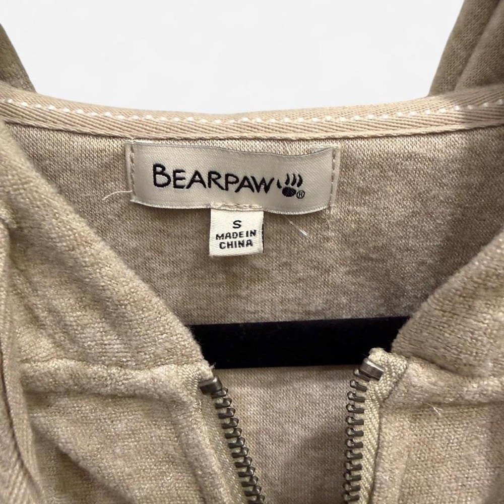 Bearpaw | Zip Hoodie and Wide Leg Pants Lounge Set | Small || Oatmeal| - Picture 3 of 6